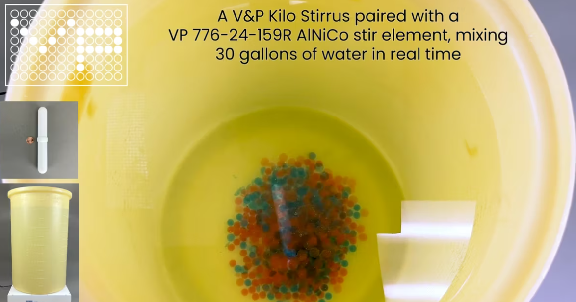 The VP 706G-4 mixing 30 gallons with a VP 776-24-159R